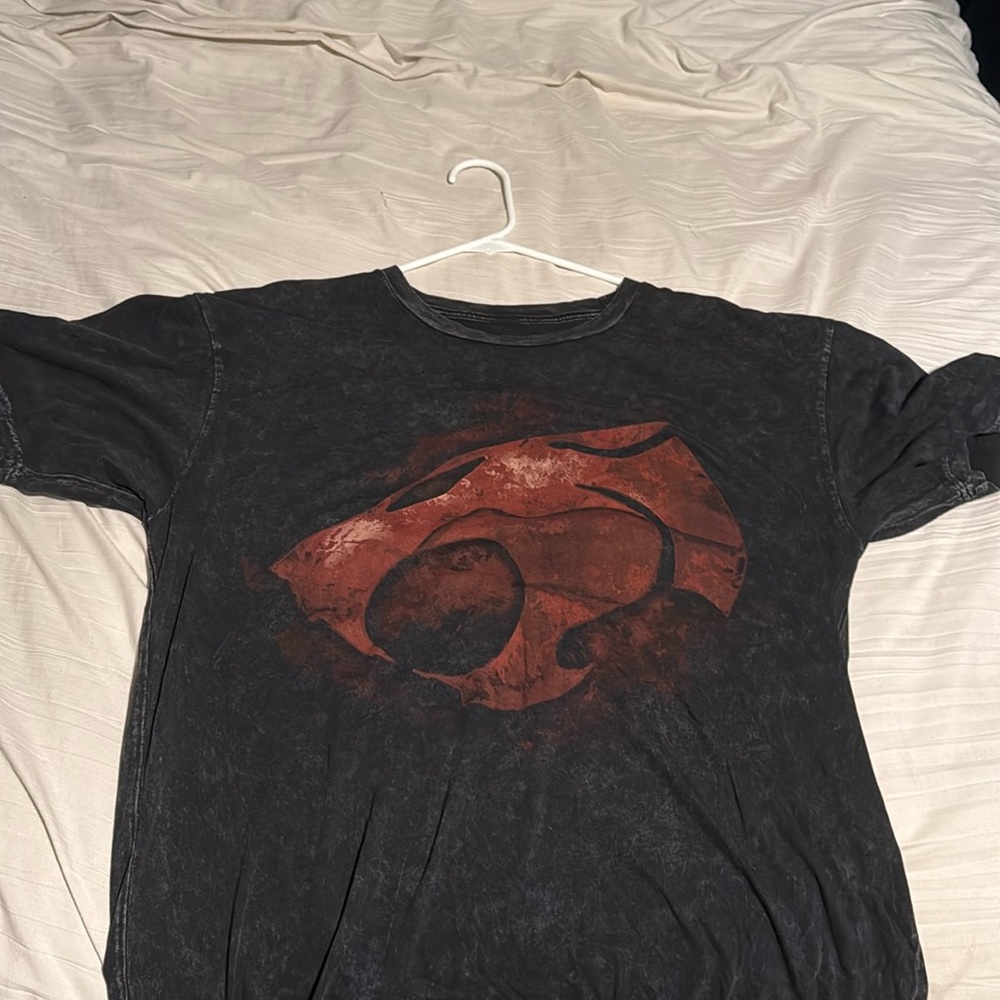 Vintage rare red thundercats shirt

Cool black with white wash

Says xl fits L